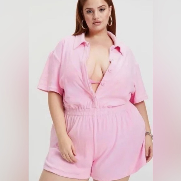 Good American Terry Romper in Iced Pink NWT Size 2 in GA - Picture 5 of 7